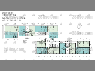 4座 (道德楼) 4-26楼 平面图