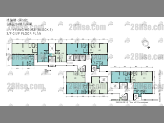 5座 (礼让楼) 3-24楼 平面图