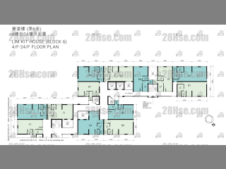 6座 (廉洁楼) 4-24楼 平面图