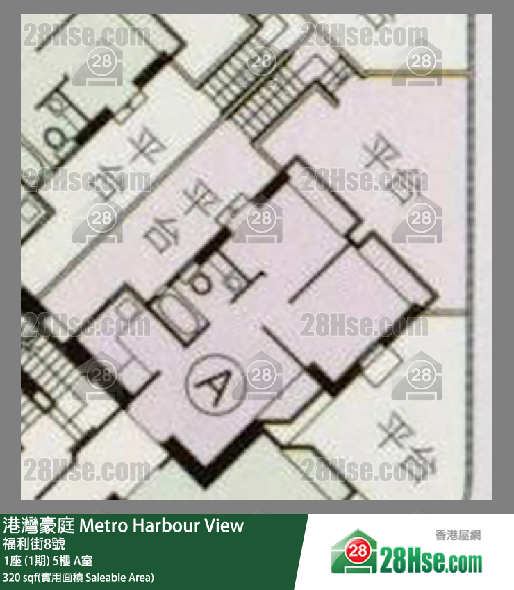 港湾豪庭 1座 (1期) 5楼 A室 平面图