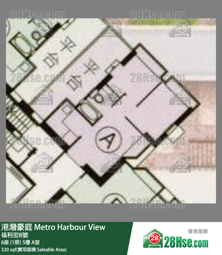港湾豪庭 6座 (1期)5楼 A室 平面图