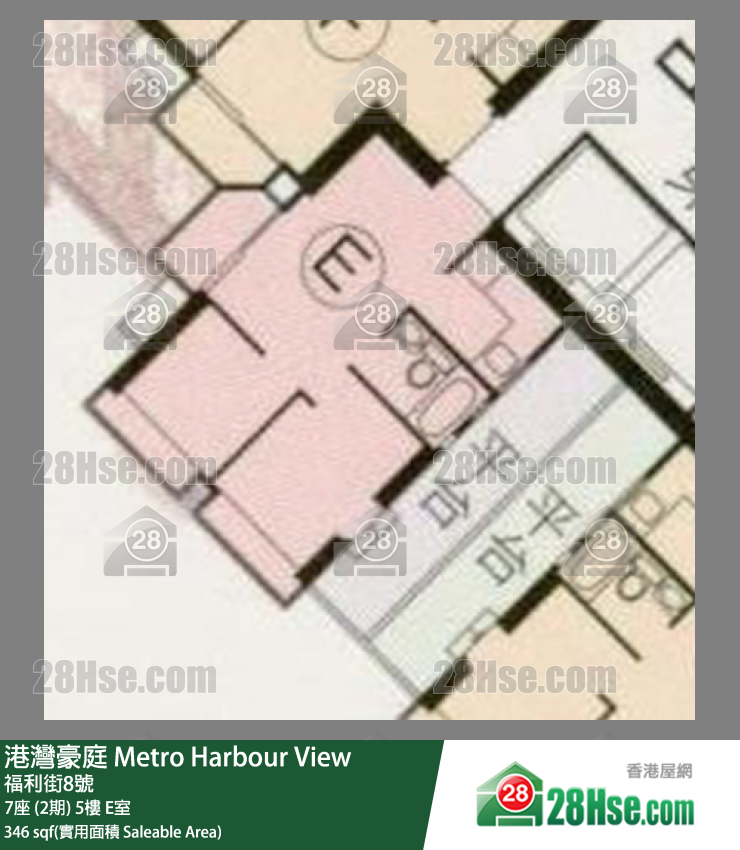 港湾豪庭 7座 (2期)5楼 E室 平面图