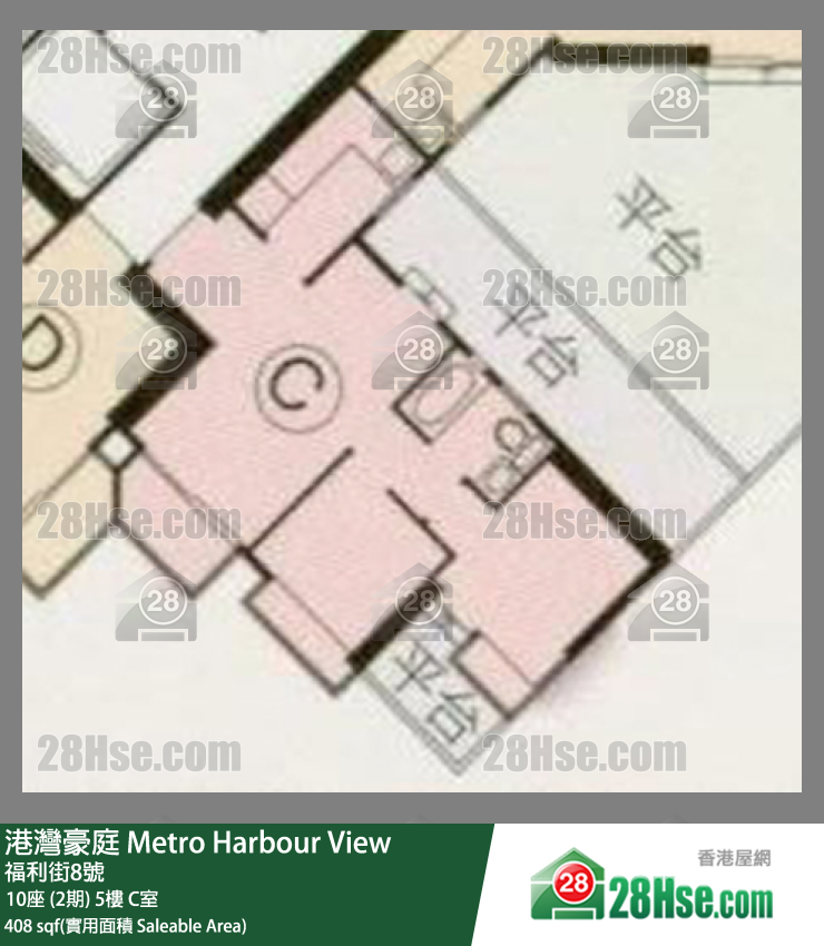 港湾豪庭 10座 (2期)5楼 C室 平面图