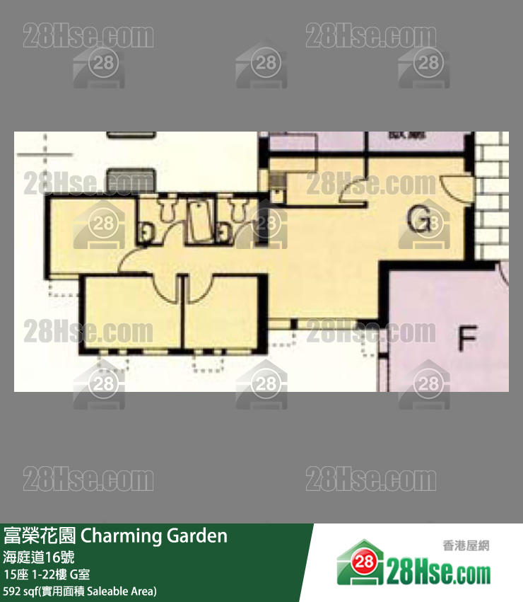 富荣花园 15座1楼 G室 平面图