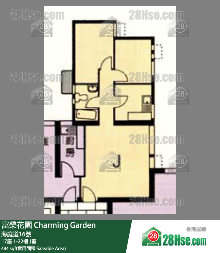 富荣花园 17座2楼 J室 平面图