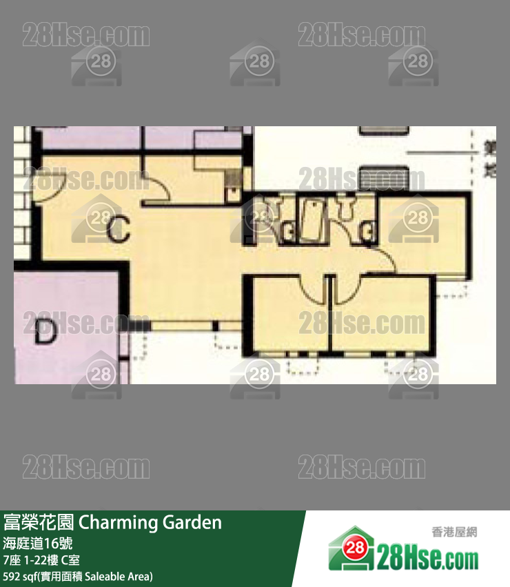 富荣花园 7座1楼 C室 平面图