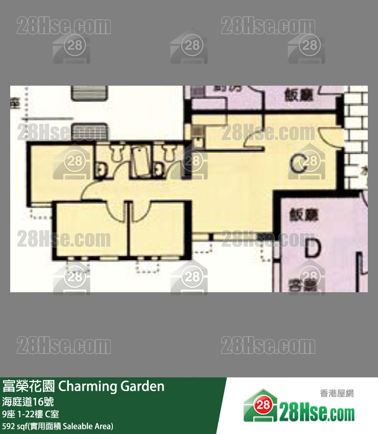 富荣花园 9座1楼 C室 平面图
