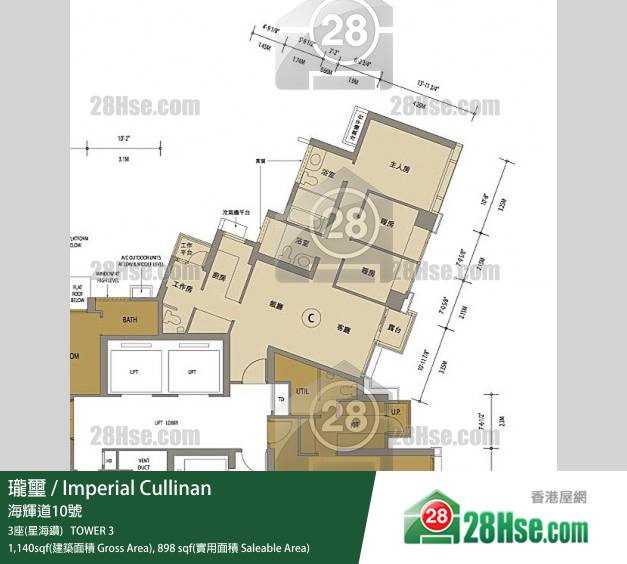 瓏壐 3座(星海鑽)40樓 C室 平面圖 瓏壐 3座(星海鑽)40樓 C室 平面圖