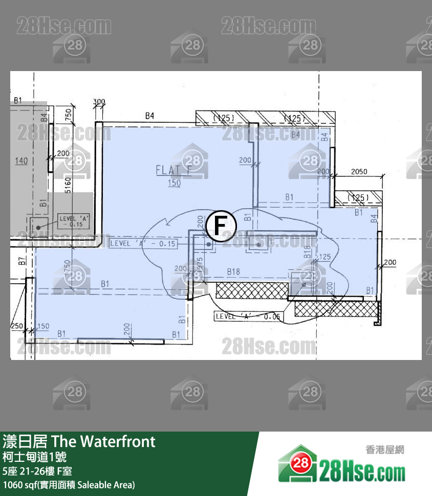 The Waterfront, Flat F, 21/F, Tower V FloorPlan