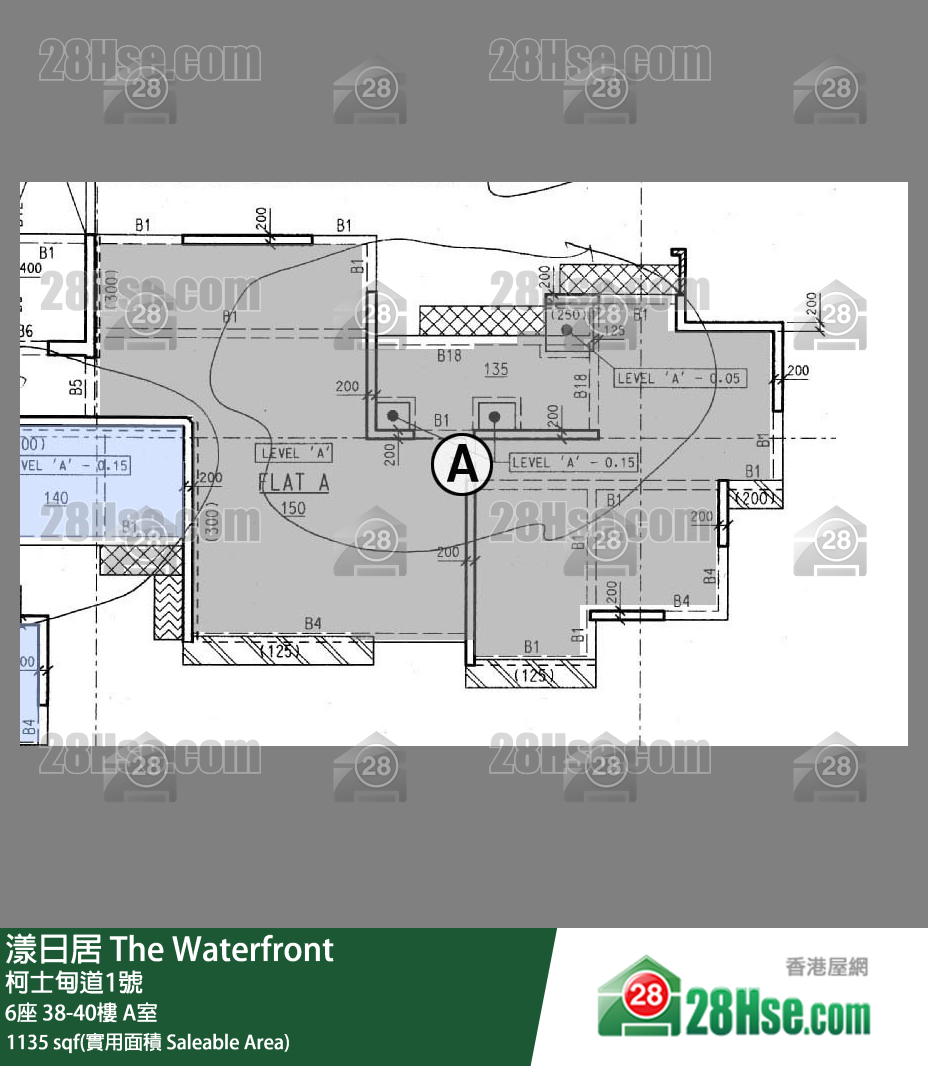 漾日居 6座40楼 A室 平面图