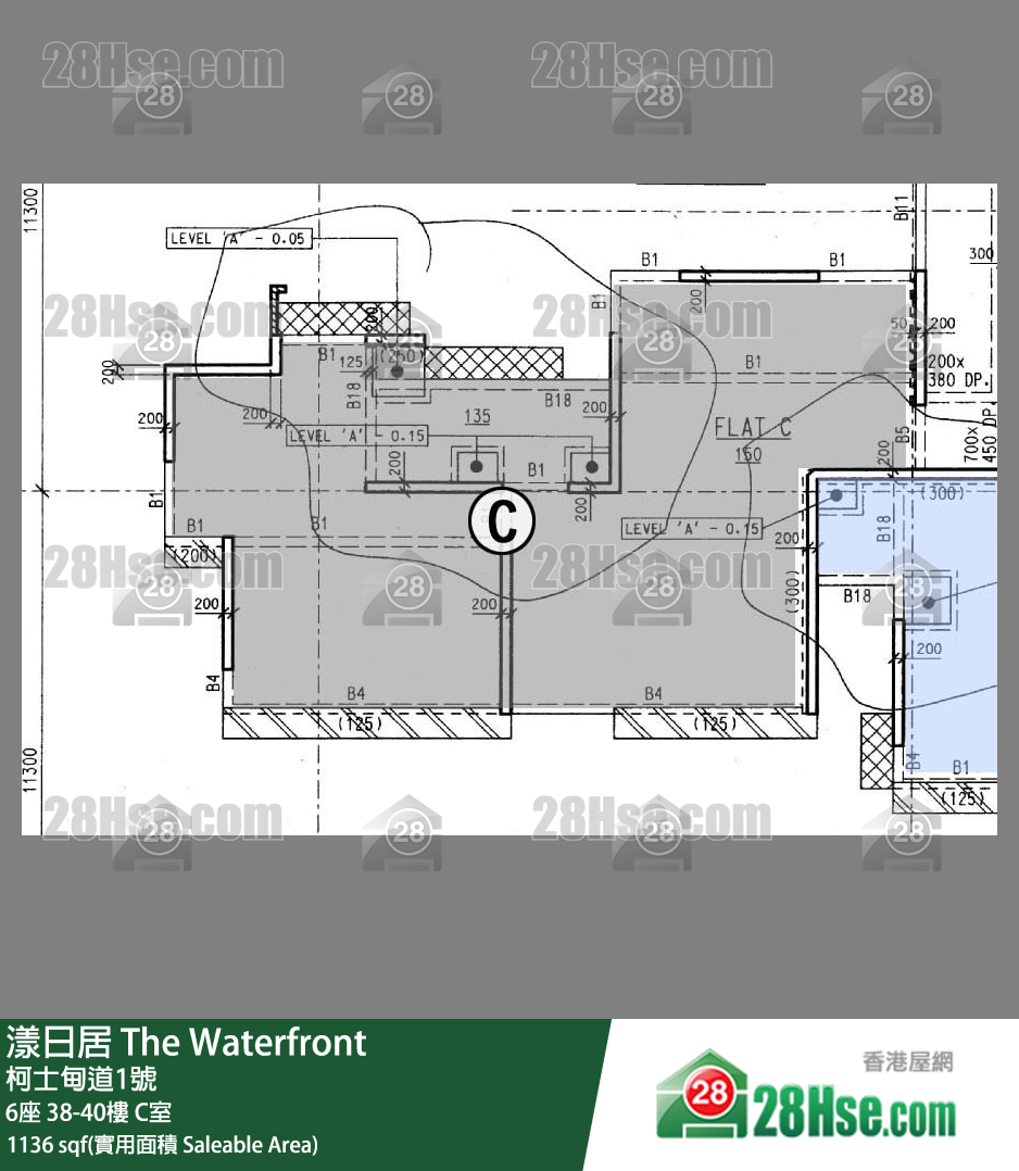 漾日居 6座40楼 C室 平面图