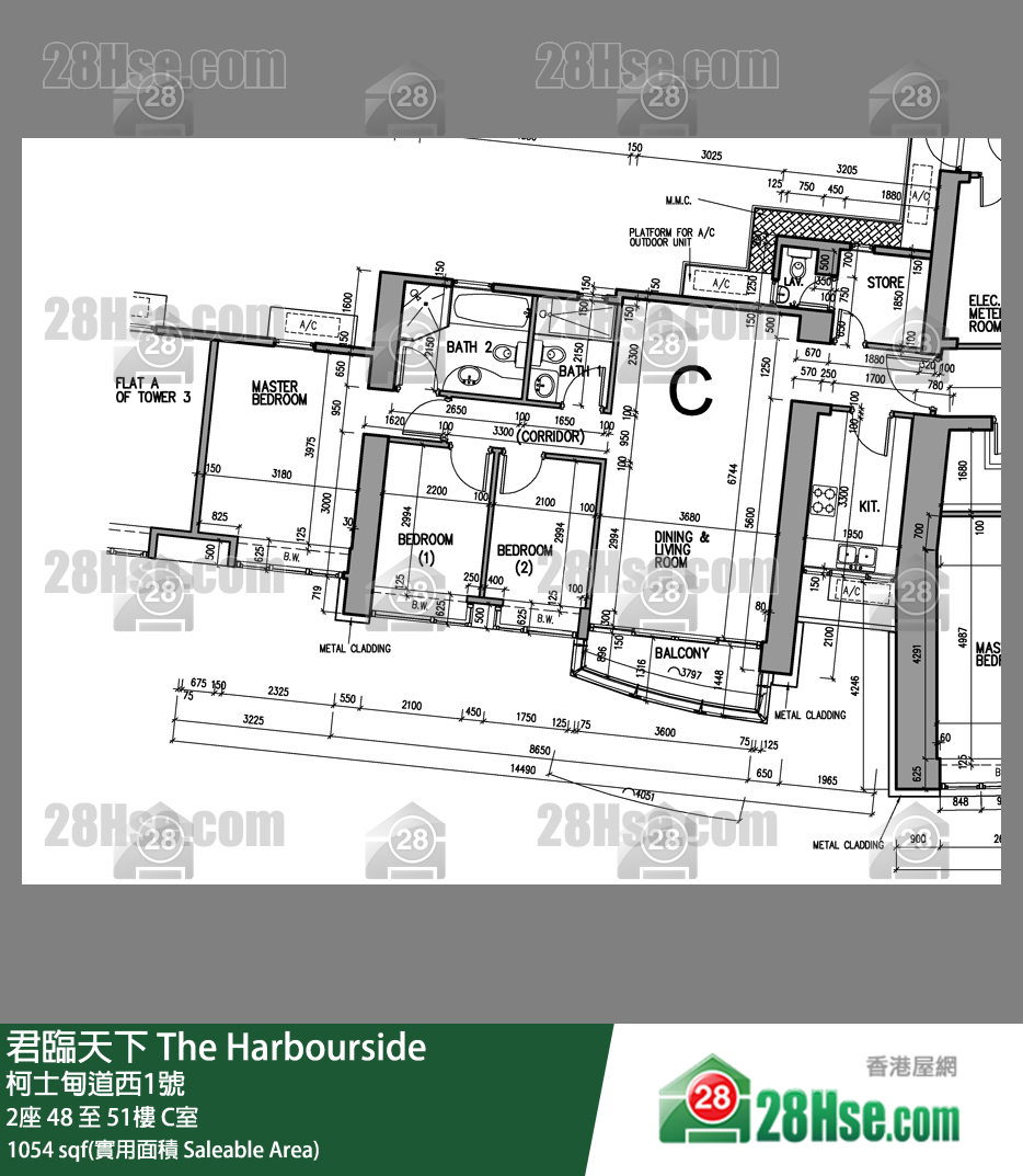君临天下 2座51楼 C室 平面图