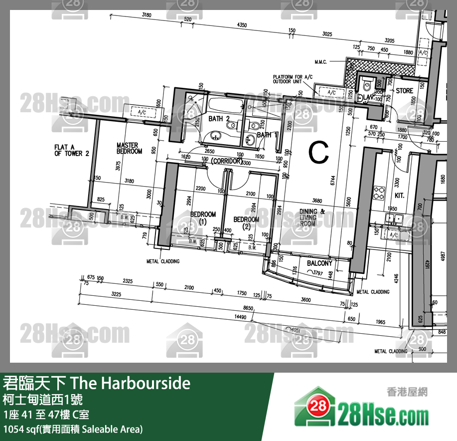 君临天下 1座47楼 C室 平面图
