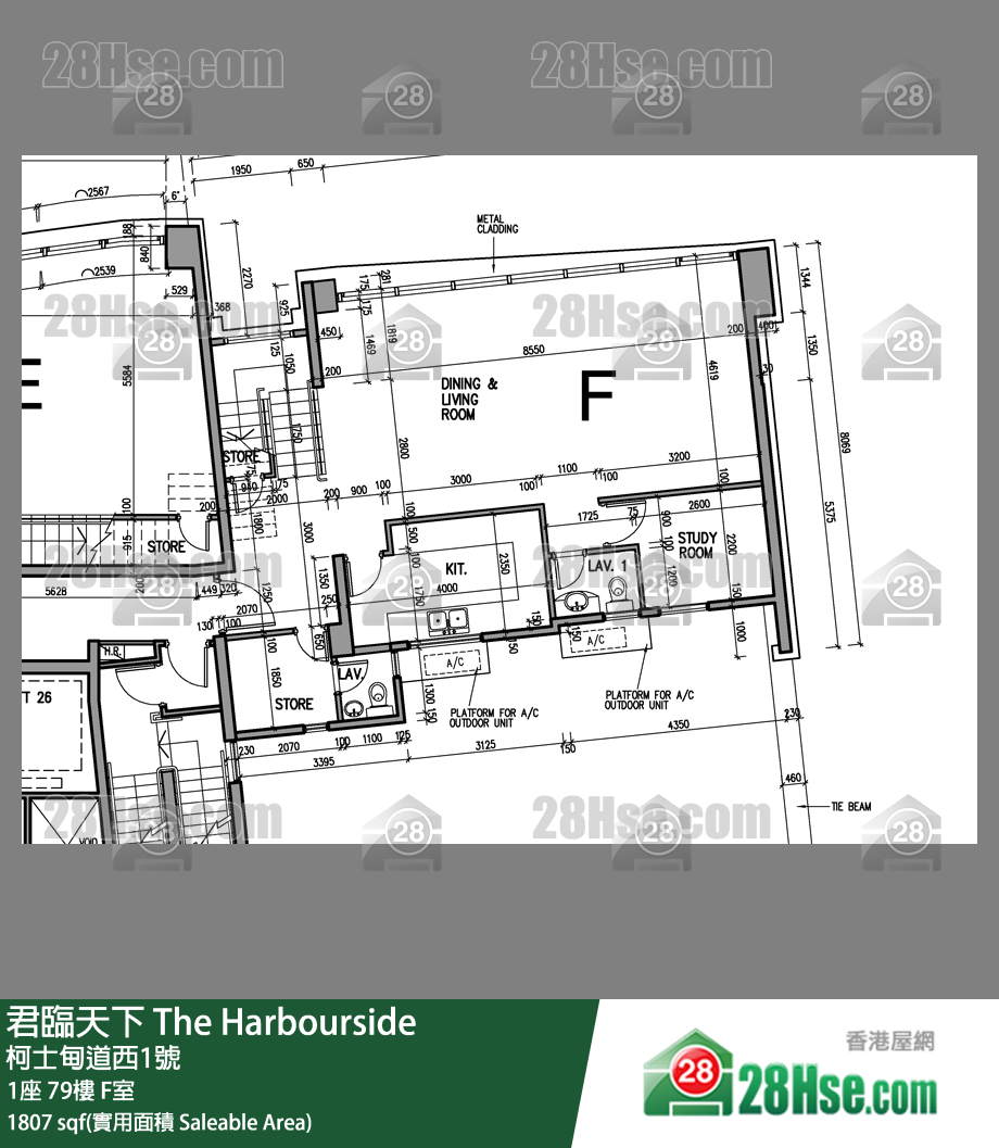 君临天下 1座 79楼 F室 平面图
