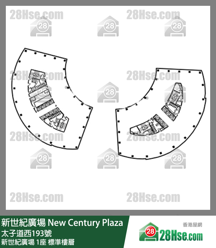 新世纪广场 1座 标准楼层 平面图 新世纪广场 1座 标准楼层 平面图