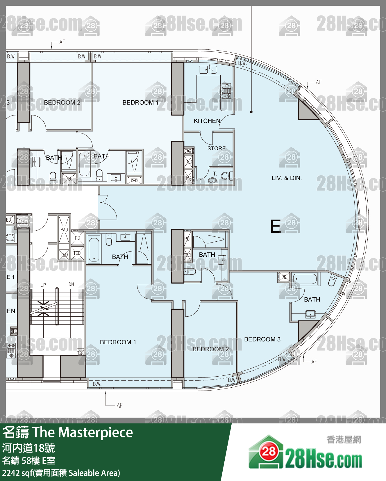 The Masterpiece, Flat E, 58/F, The Masterpiece FloorPlan