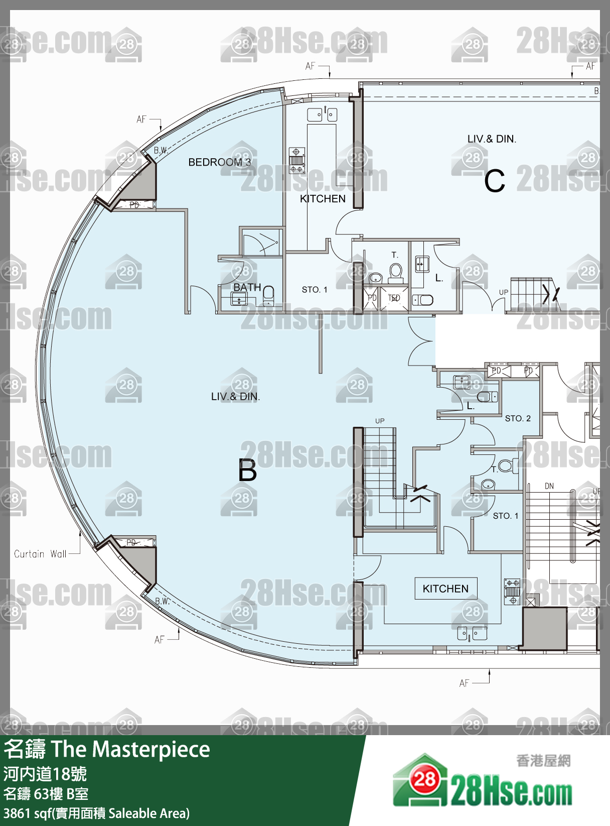 The Masterpiece,  Flat B, 65, The Masterpiece FloorPlan
