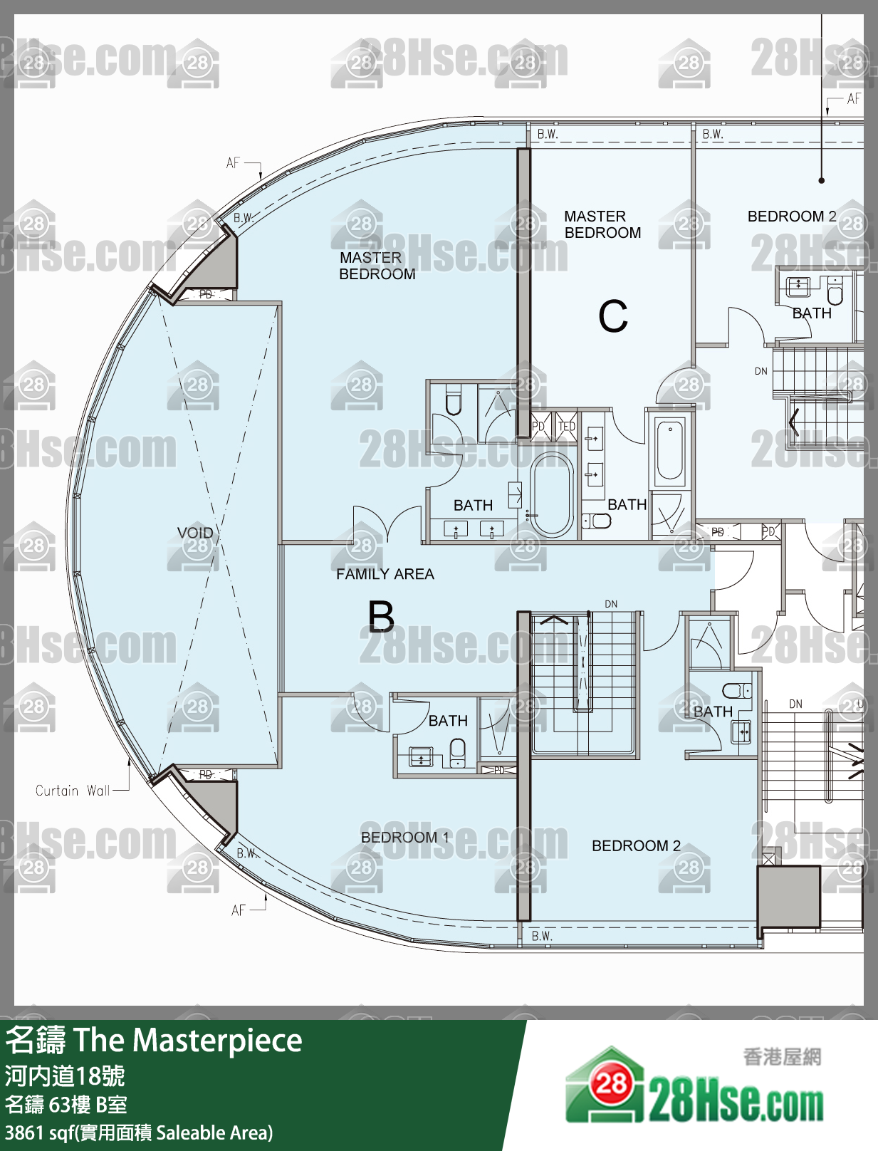 The Masterpiece,  Flat B, 65, The Masterpiece FloorPlan