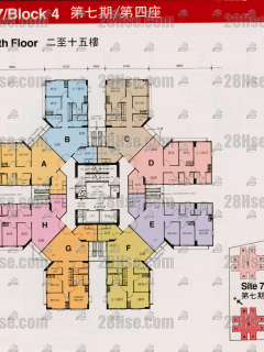 第七期 4座 2-15楼 平面图