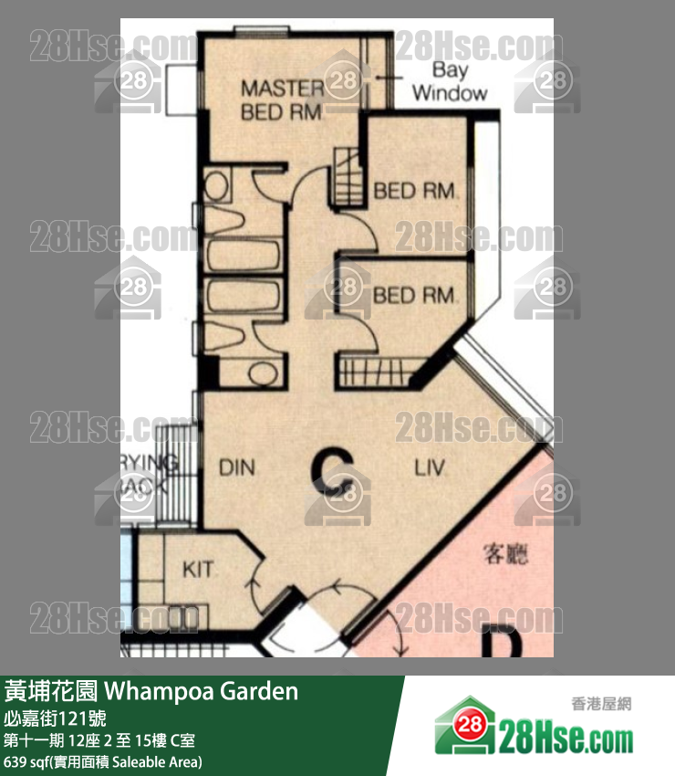 黃埔花園 第十一期12座4樓 C室 平面圖