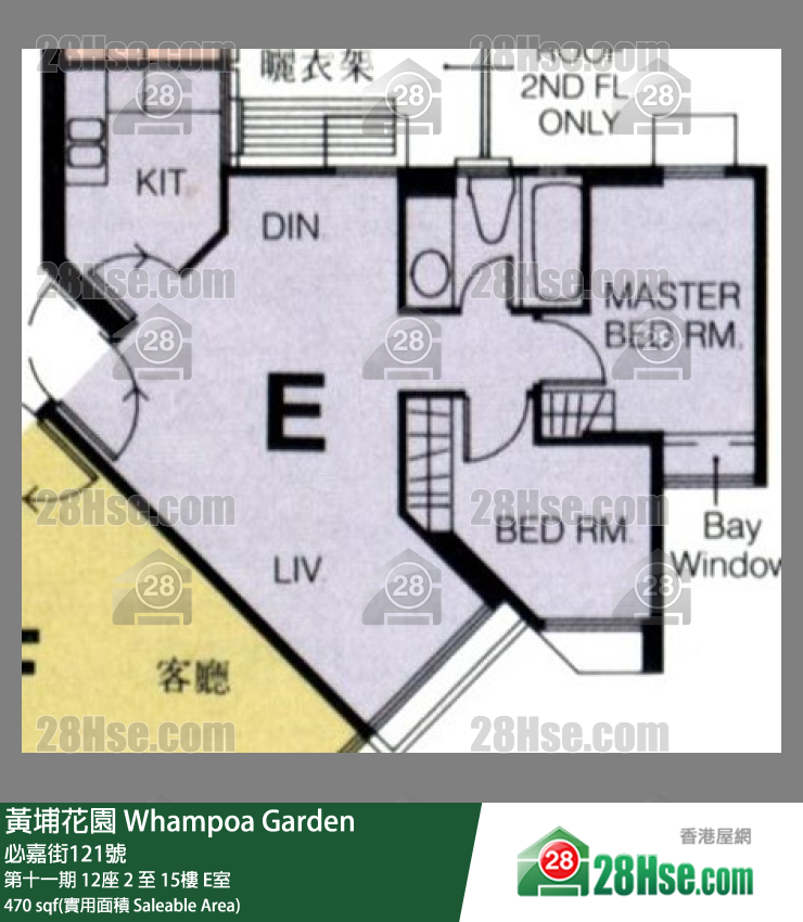 黄埔花园 第十一期12座15楼 E室 平面图