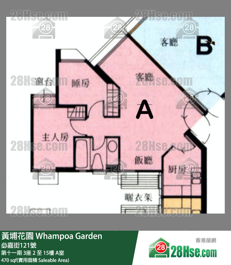 黃埔花園 第十一期 3座 7樓 A室 平面圖