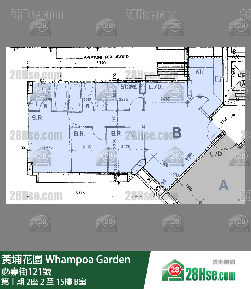 黄埔花园 第十期2座10楼 B室 平面图