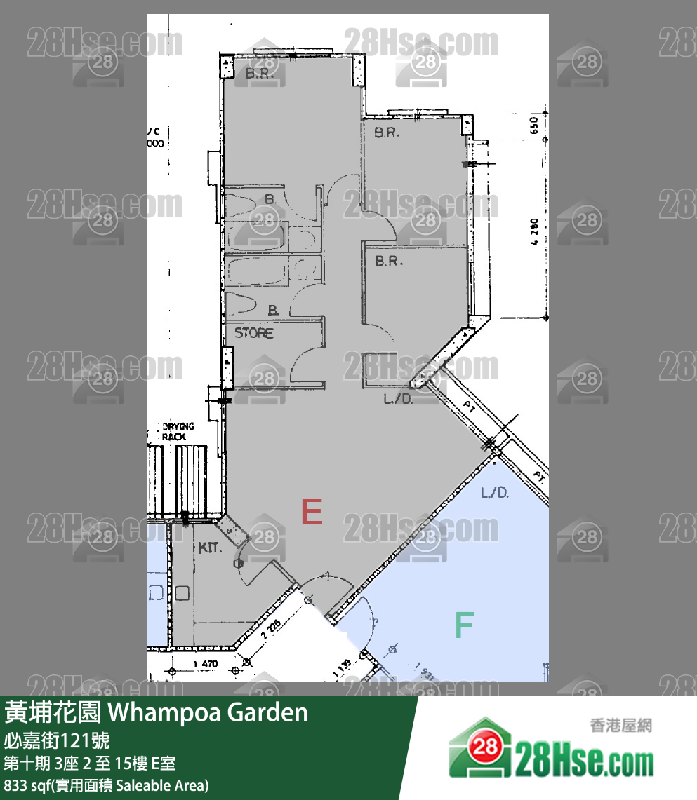 黃埔花園 第十期3座9樓 E室 平面圖