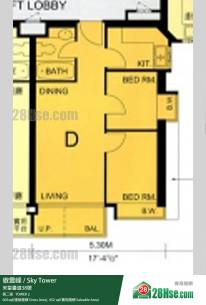 Sky Tower,  Flat D, 51/f, Tower 2 FloorPlan Sky Tower,  Flat D, 51/f, Tower 2 FloorPlan
