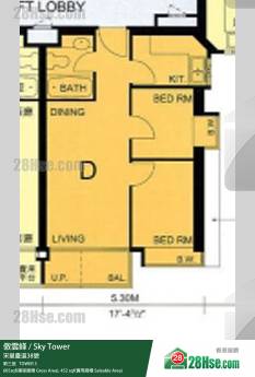 Sky Tower, Flat D, 41/F, Tower 3 FloorPlan Sky Tower, Flat D, 41/F, Tower 3 FloorPlan