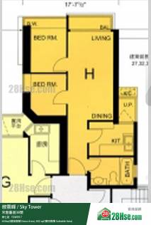 Sky Tower,  Flat H, 42/f, Tower 7 FloorPlan Sky Tower,  Flat H, 42/f, Tower 7 FloorPlan