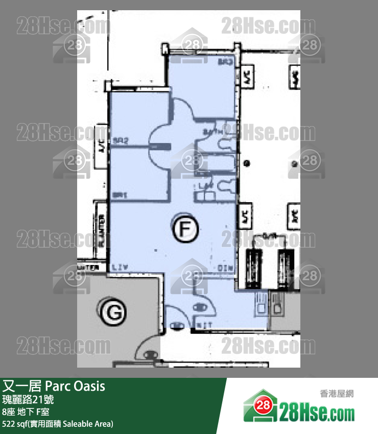 又一居 8座地下 F室 平面图