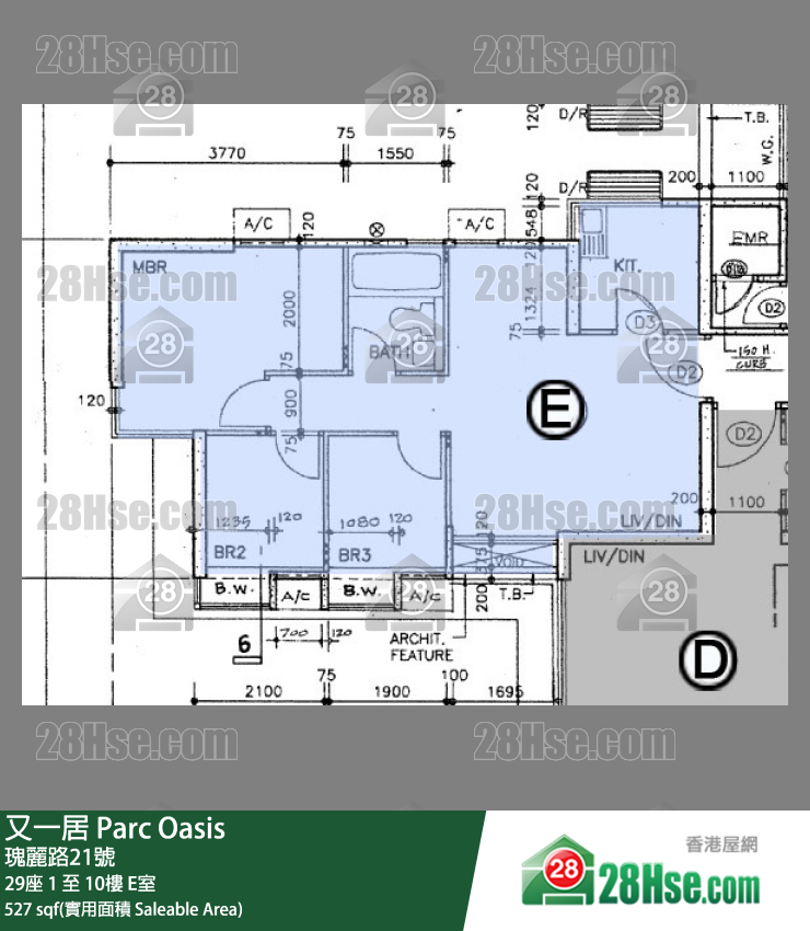 又一居 29座4楼 E室 平面图
