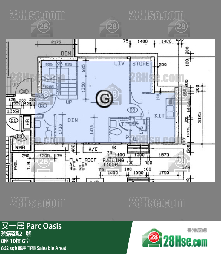 又一居 8座10楼 G室 平面图